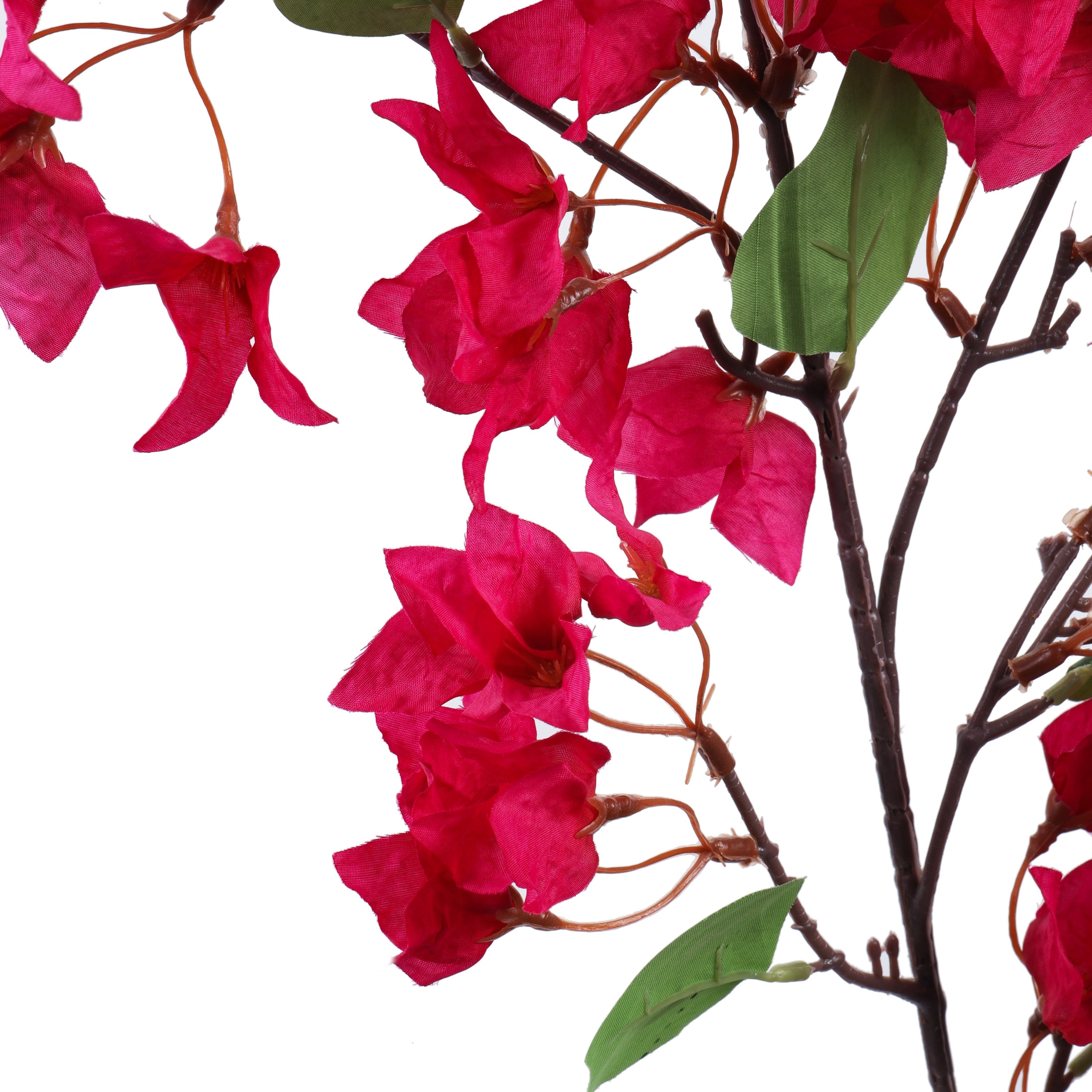 Alamkari India Fabric Artificial Bougainvillea Flower Stick (115 cm, Pink)