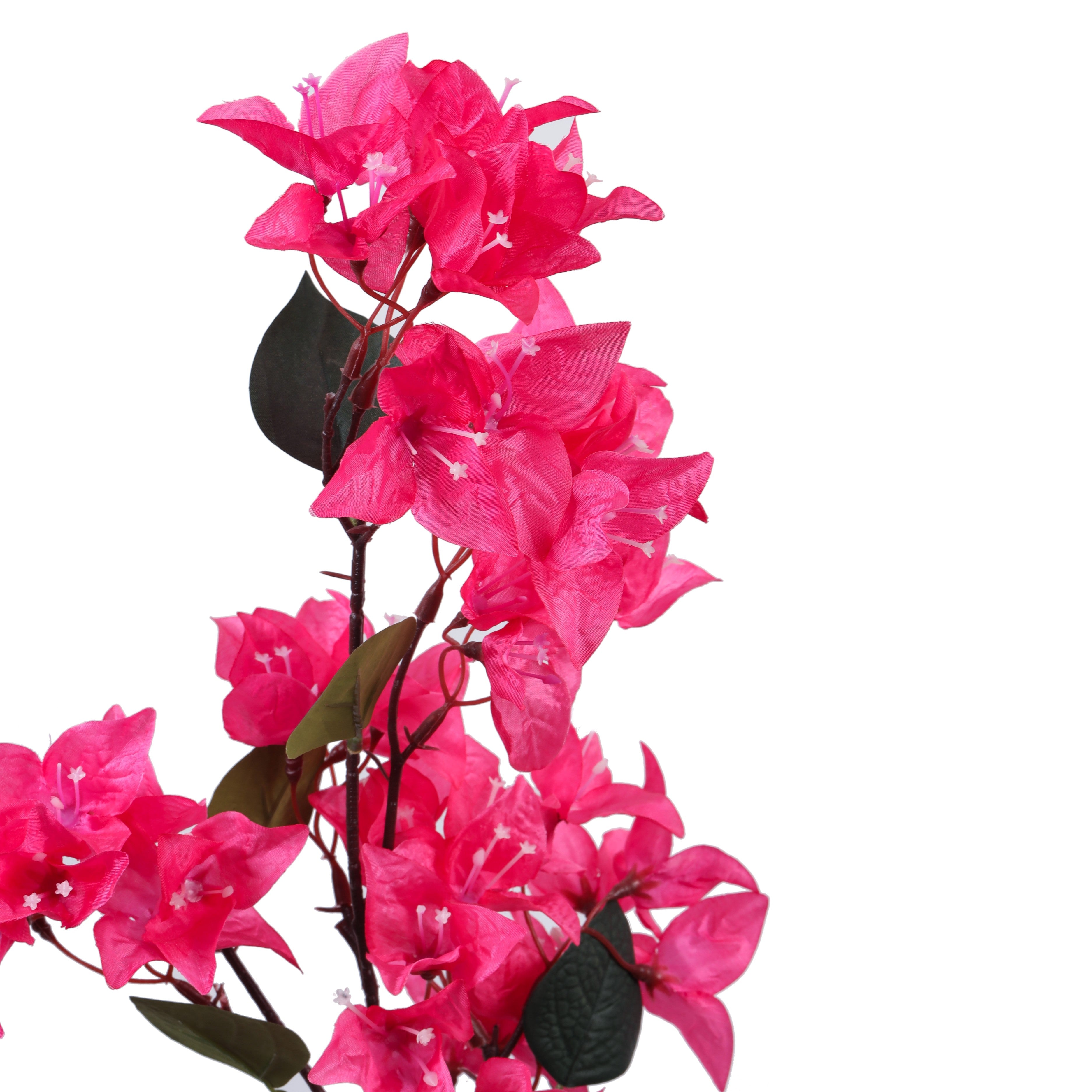 Alamkari India Fabric Artificial Bougainvillea Flower Sticks (3 Sticks, 78 cm)