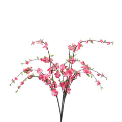 Alamkari India Fabric Artificial Cherry Blossom Flower Stick (100 cm, Pink)