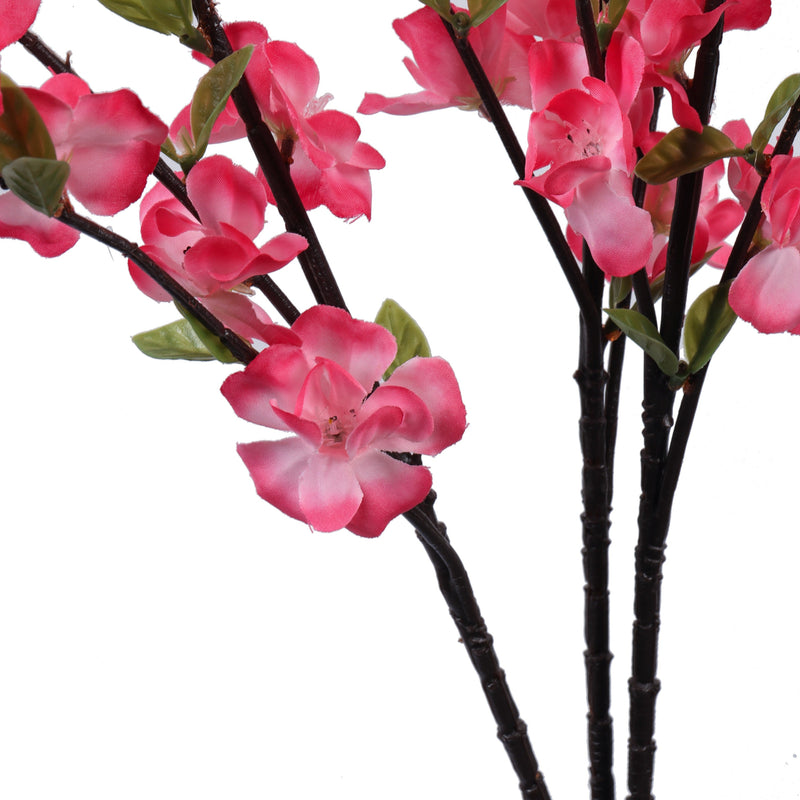 Alamkari India Fabric Artificial Cherry Blossom Flower Stick (100 cm, Pink)