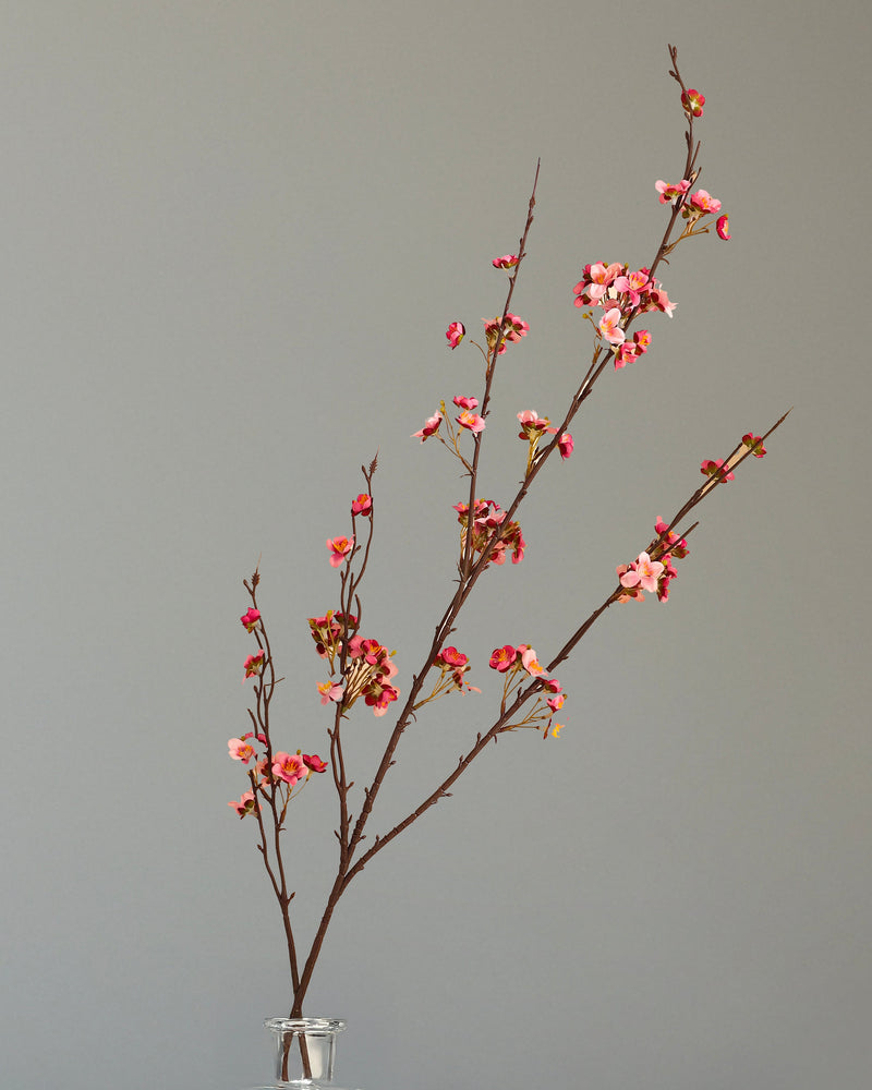 Alamkari India Fabric Artificial Cherry Blossom Stick (130 cm, Pink)