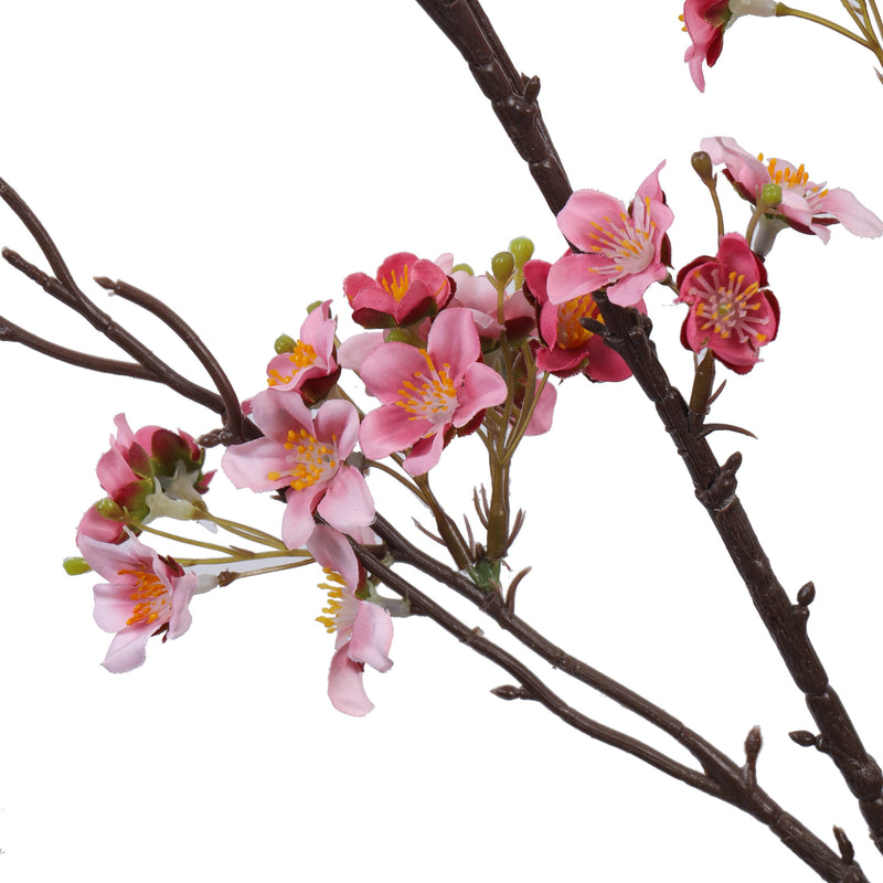 Alamkari India Fabric Artificial Cherry Blossom Stick (130 cm, Pink)