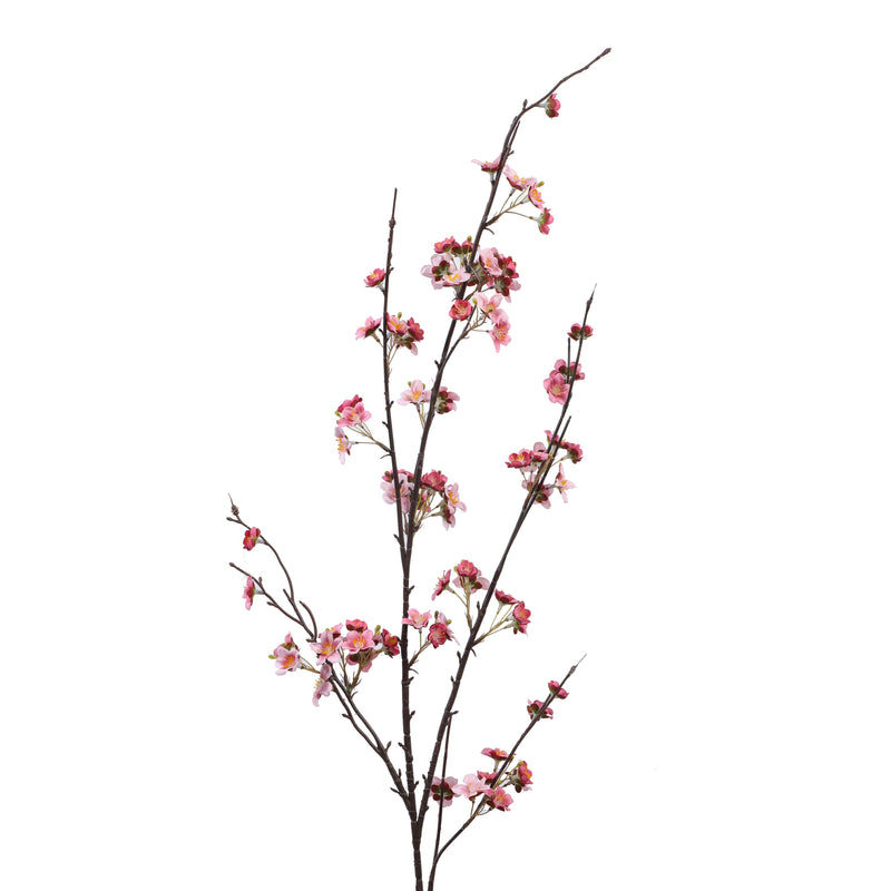 Alamkari India Fabric Artificial Cherry Blossom Stick (130 cm, Pink)