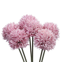 Alamkari India Fabric Artificial Chrysanthemum Flower Sticks (6 Sticks, 45 cm, Lavender)
