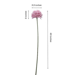 Alamkari India Fabric Artificial Chrysanthemum Flower Sticks (6 Sticks, 45 cm, Lavender)