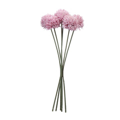 Alamkari India Fabric Artificial Chrysanthemum Flower Sticks (6 Sticks, 45 cm, Lavender)