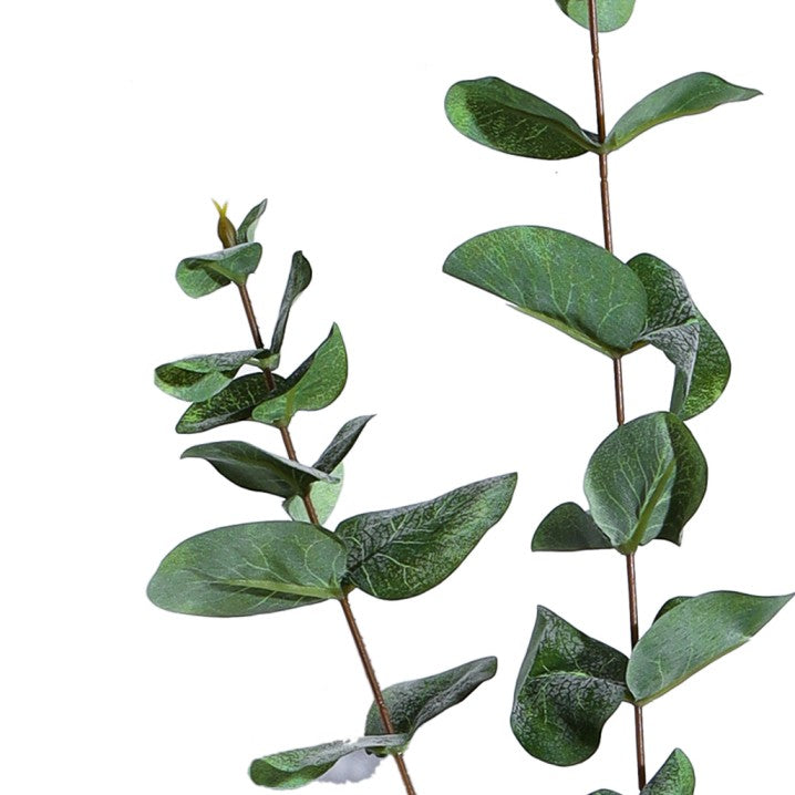 Alamkari India Fabric Artificial Green Eucalyptus Sticks (3 sticks, 80 cm)