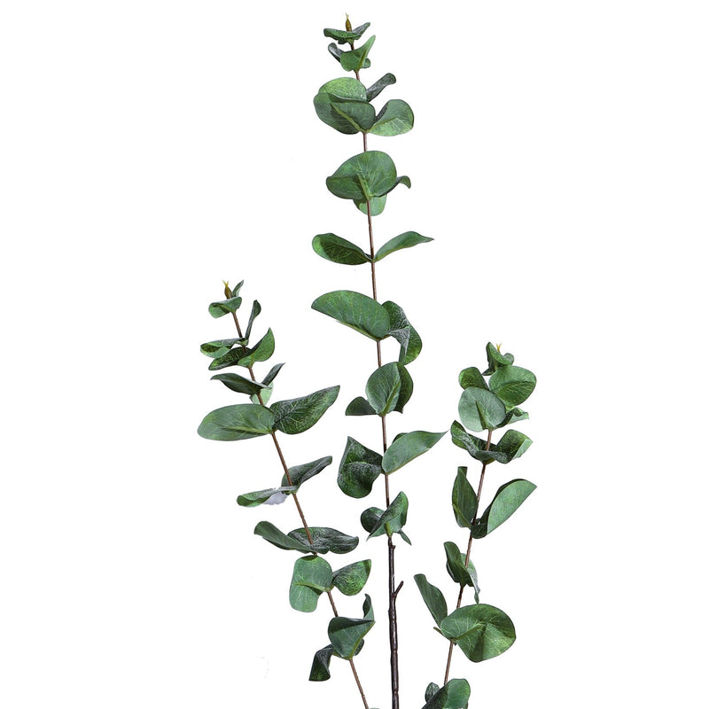 Alamkari India Fabric Artificial Green Eucalyptus Sticks (3 sticks, 80 cm)