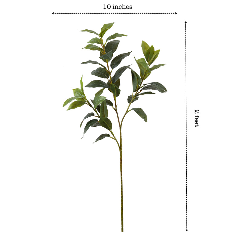 Alamkari India Fabric Artificial Green Stick for Vases (70 cm)