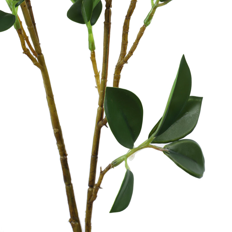 Alamkari India Fabric Artificial Green Sticks for Vases (3 Sticks, 75 cm)