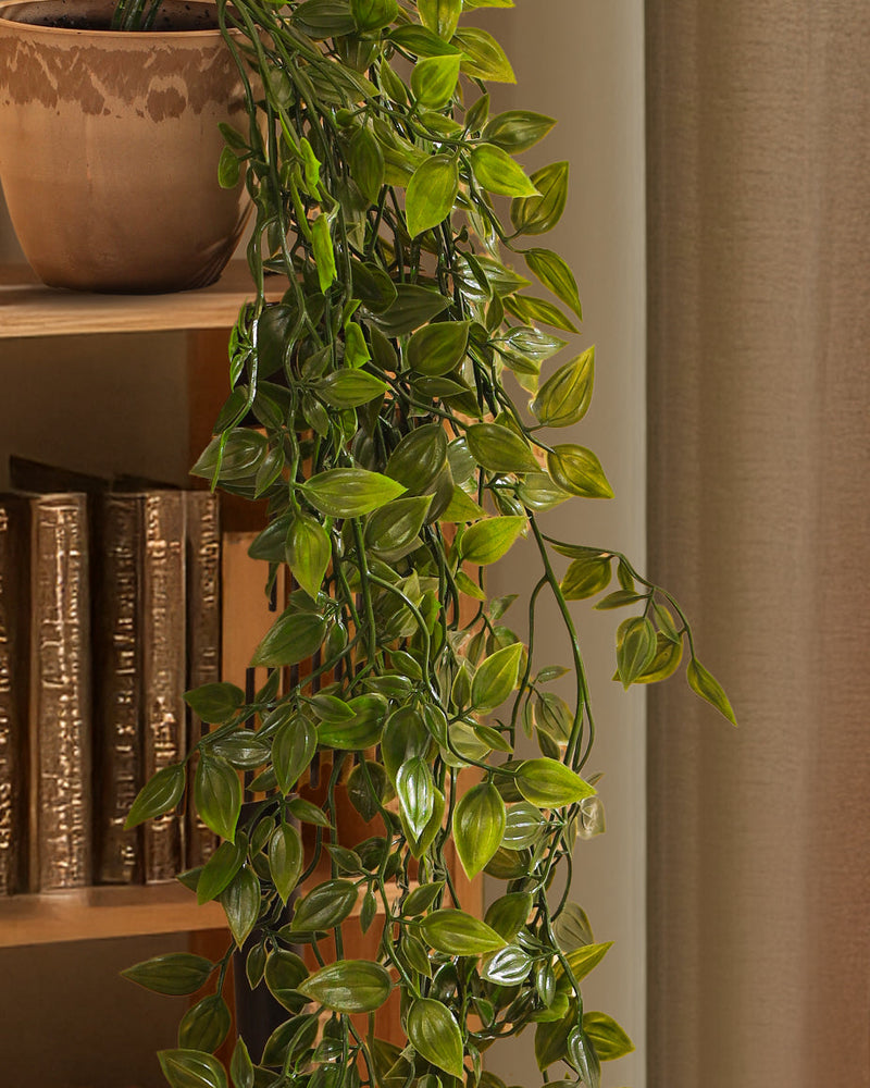 indoor hanging plants india Artificial Hanging Potted Plants (Set of 2) – 95 cm Lush Greenery – Alamkari