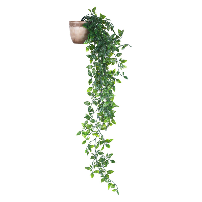 Alamkari India Fabric Artificial Hanging Potted Plant (95 cm, Set of 2)