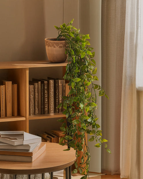Alamkari India Fabric Artificial Hanging Potted Plant (95 cm, Set of 2)