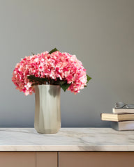 Alamkari India Fabric Artificial Hydrangea Bouquet (32 cm, Pink)