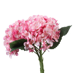 Alamkari India Fabric Artificial Hydrangea Bouquet (32 cm, Pink)