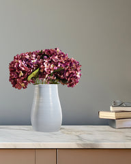 Alamkari India Fabric Artificial Hydrangea Bouquet (32 cm, Purple)