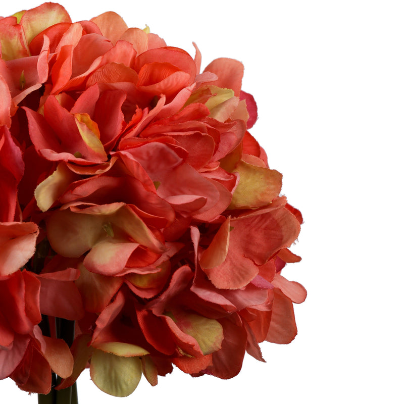 Alamkari India Fabric Artificial Hydrangea Flower Bouquet (30 cm, Pink)