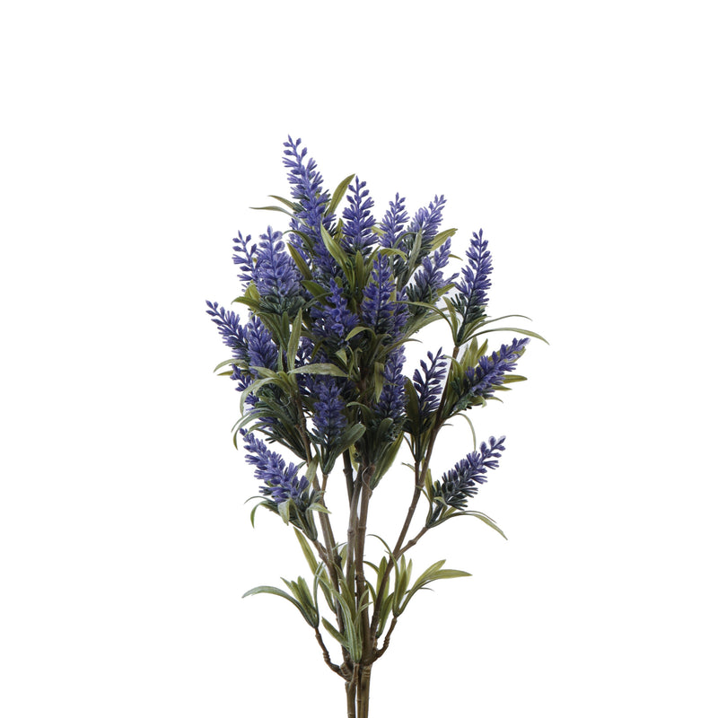 Alamkari India Fabric Artificial Lavender Flower Stick (3 Sticks, 50 cm)