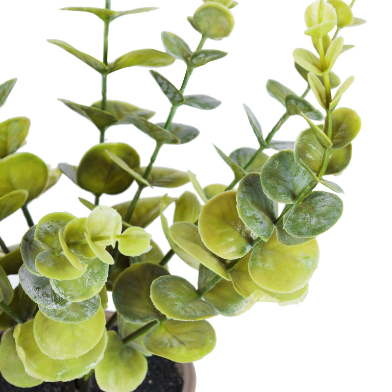 Alamkari India Fabric Artificial Potted Eucalyptus Plant (40 cm)