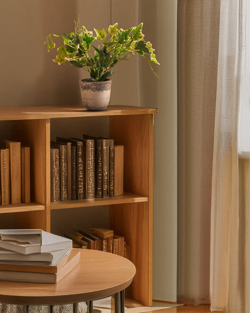 Alamkari India Fabric Artificial Potted Green Bush (50 cm)