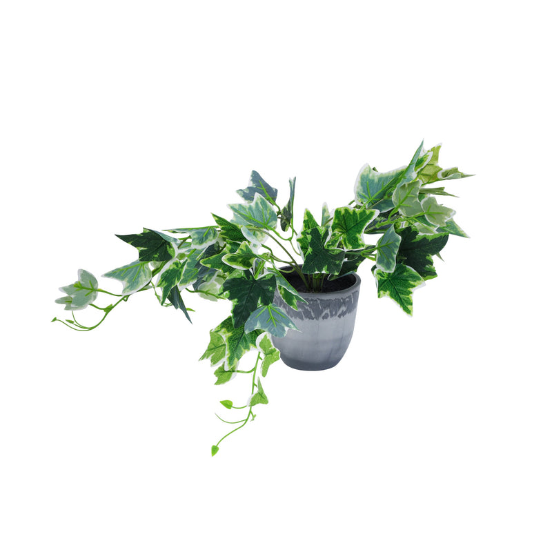 Alamkari India Fabric Artificial Potted Green Bush (50 cm)