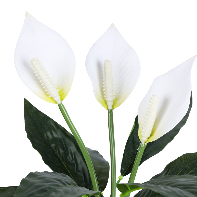 Alamkari India Fabric Artificial Potted Peace Lily Plant (40 cms)