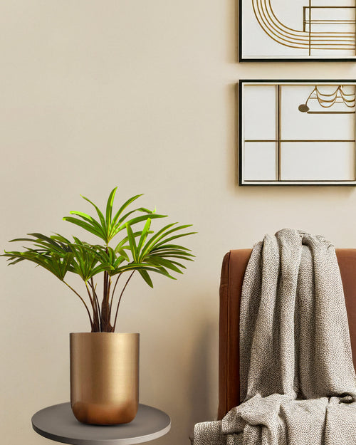 Alamkari India Fabric Artificial Rhapis Palm (60 cm)