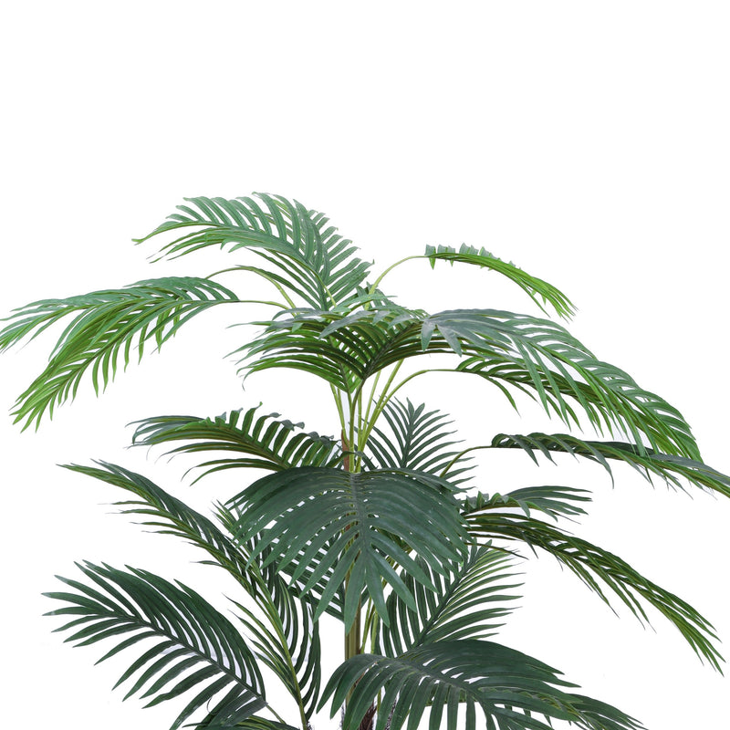 Alamkari India Fabric & Plastic Artificial Areca Palm Plant in Black Pot (130 cm)