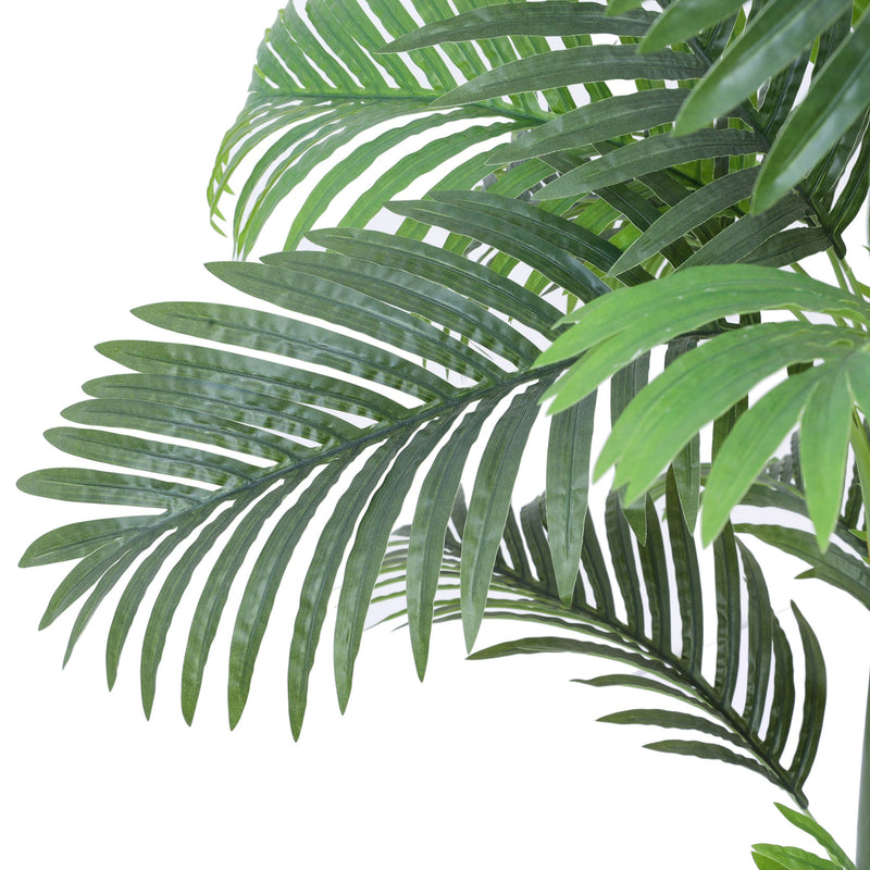 Alamkari India Fabric & Plastic Artificial Areca Palm Plant in Black Pot (150 cm)