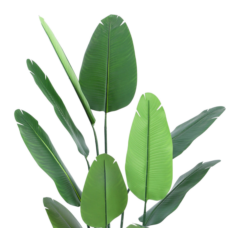 Alamkari India Fabric & Plastic Artificial Banana Tree in Black Pot (150 cm)