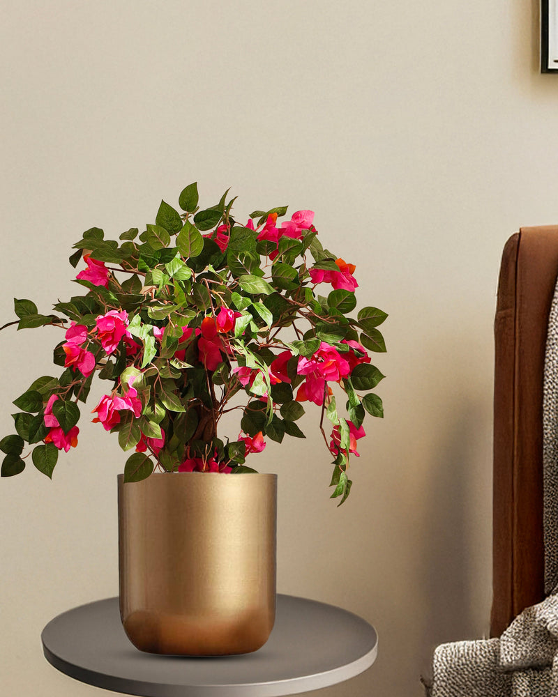 Alamkari India Fabric & Plastic Artificial Bougainvillea Bonsai Tree in Black Pot (90 cm)