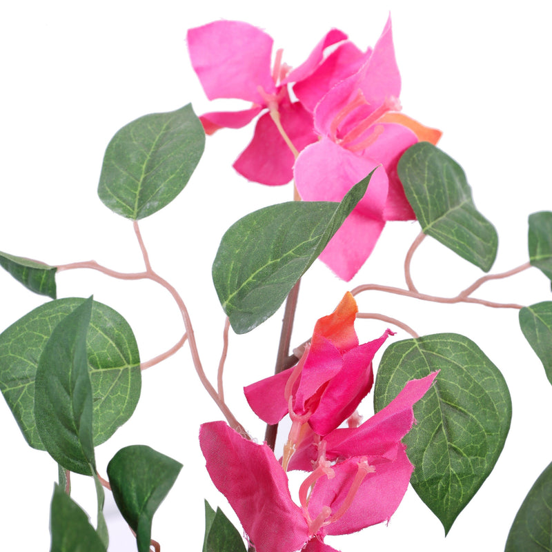 Alamkari India Fabric & Plastic Artificial Bougainvillea Bonsai Tree in Black Pot (90 cm)
