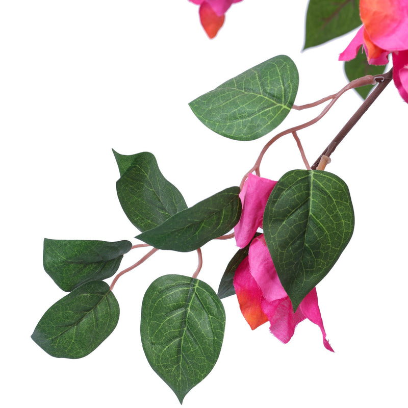 Alamkari India Fabric & Plastic Artificial Bougainvillea Bonsai Tree in Black Pot (90 cm)