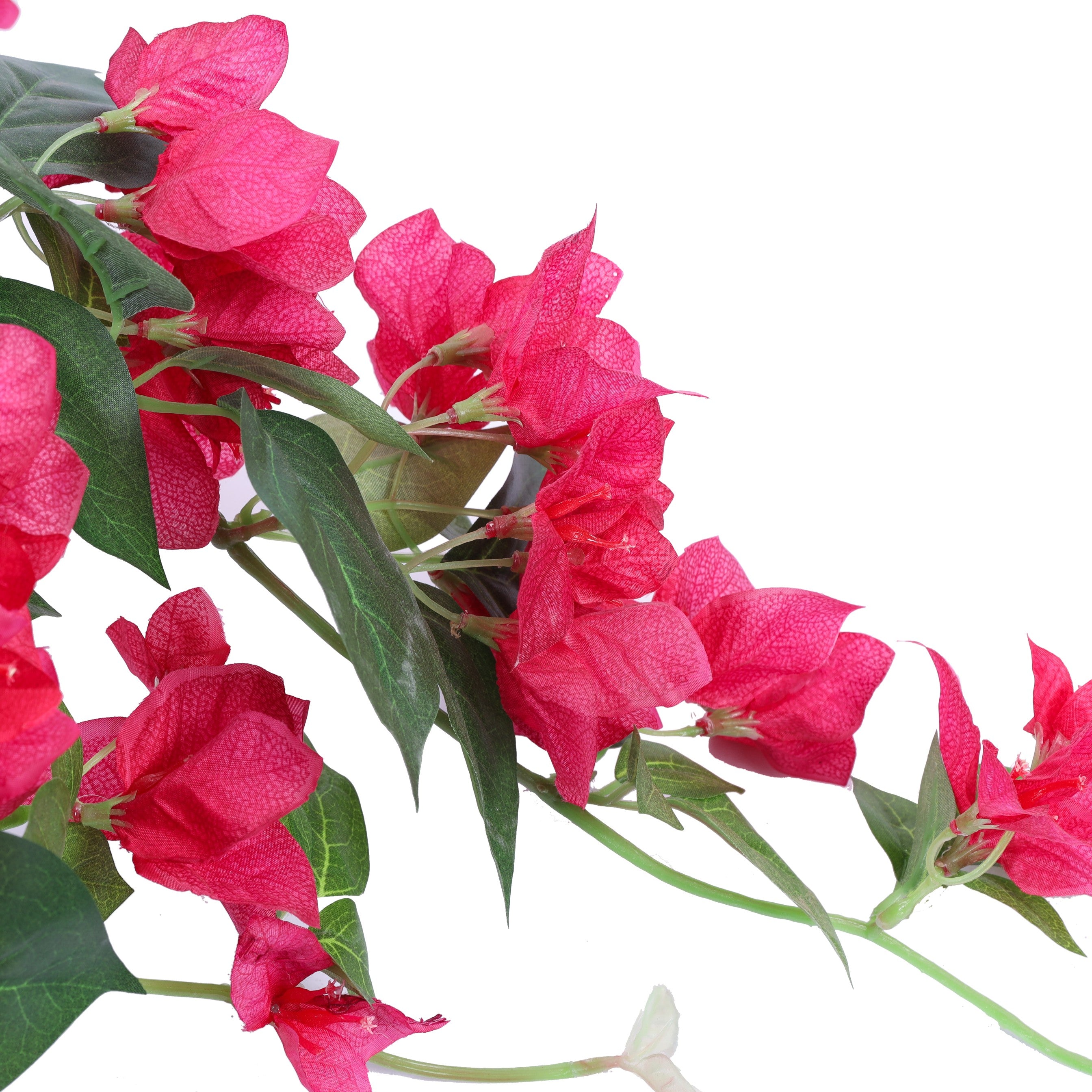 Alamkari India Fabric & Plastic Artificial Bougainvillea Flower Potted Plant (50 cm)
