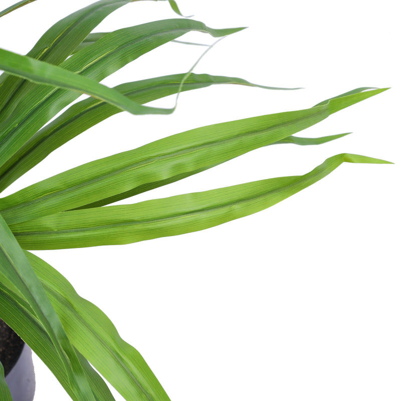 Alamkari India Fabric & Plastic Artificial Dracaena Plant in Black Pot (90 cm)