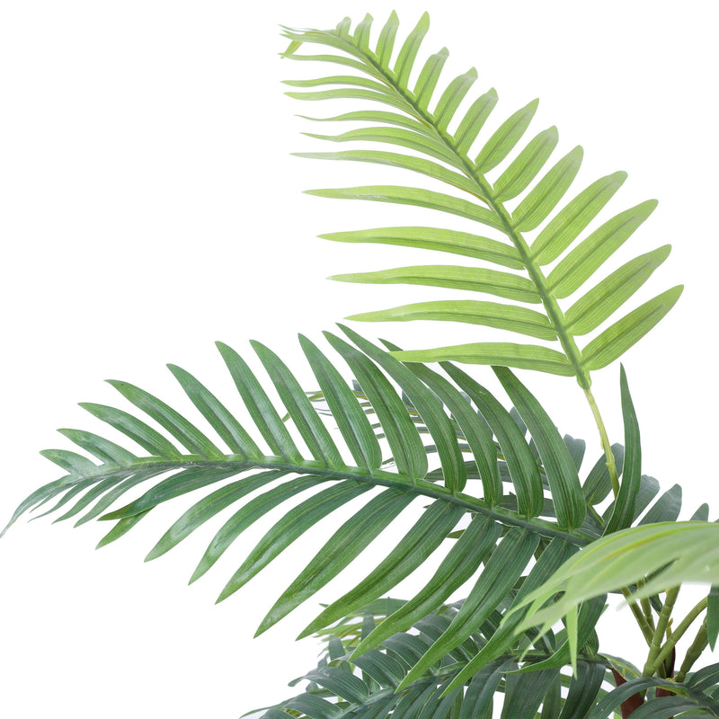 Alamkari India Fabric & Plastic Artifiical Areca Palm Plant in Black Pot (120 cm)