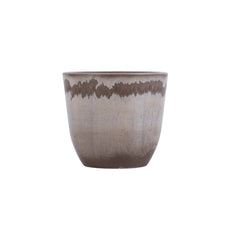 Alamkari India FRP (Fiberglass) / Brown Set of 6 Taupe FRP Pots (3 inches)