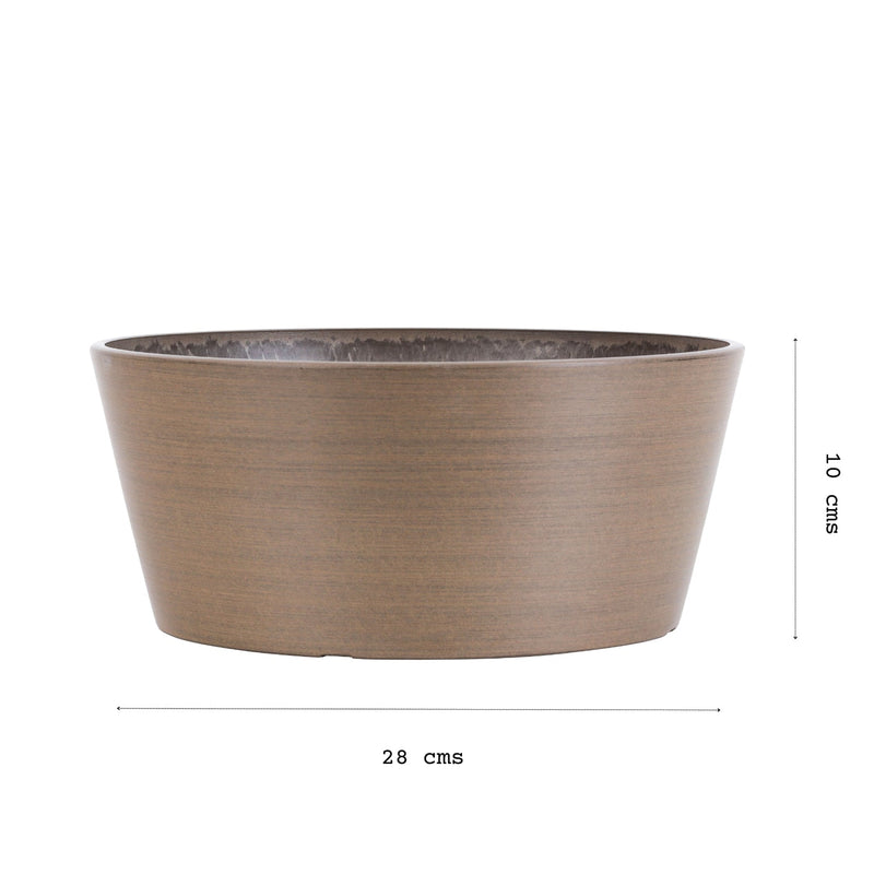 Alamkari India FRP (Fiberglass) / Brown Taupe Succulents, Plants and Bonsai Tray Planter