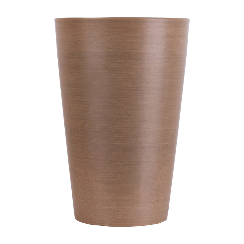 Alamkari India FRP (Fiberglass) / Brown Terra Planter (Large, 12x18 inches, Taupe)