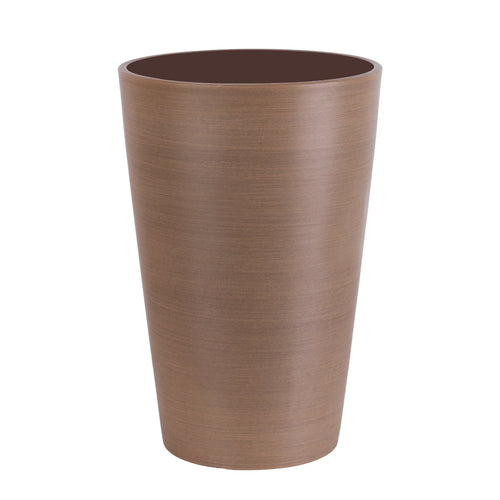 Alamkari India FRP (Fiberglass) / Brown Terra Planter (Large, 12x18 inches, Taupe)