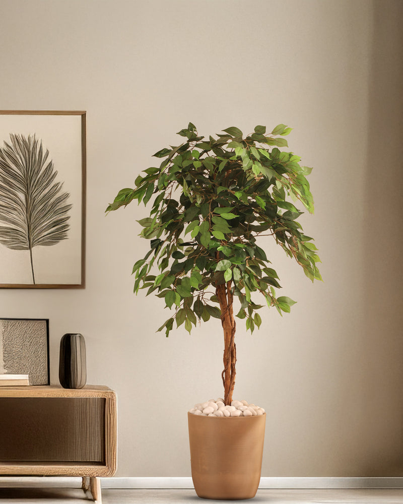 Alamkari India FRP (Fiberglass) / Brown Verdant Planter (Medium, 12x13 inches, Taupe)