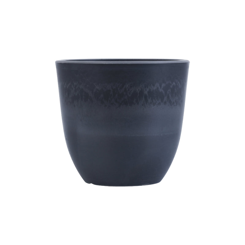 Alamkari India FRP (Fiberglass) / Grey Set of 4 Slate Grey FRP Pots (5 inches)