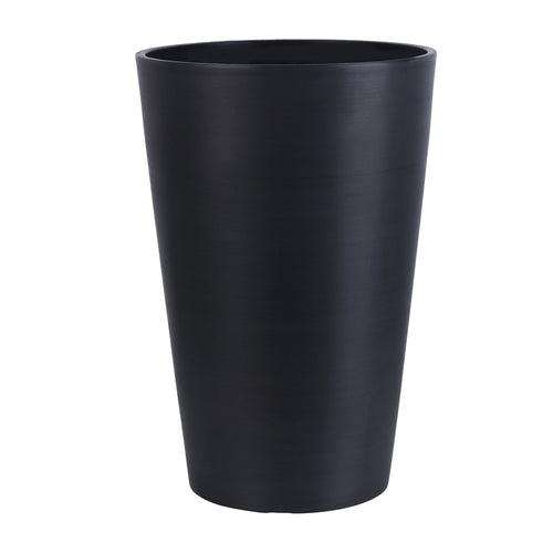 Alamkari India FRP (Fiberglass) / Grey Terra Planter (Large, 12x18 inches, Slate Grey)