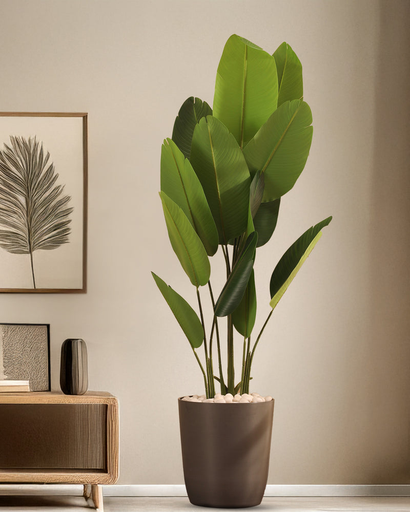 Alamkari India FRP (Fiberglass) / Grey Verdant Planter (Large, 16x18 inches, Slate Grey)