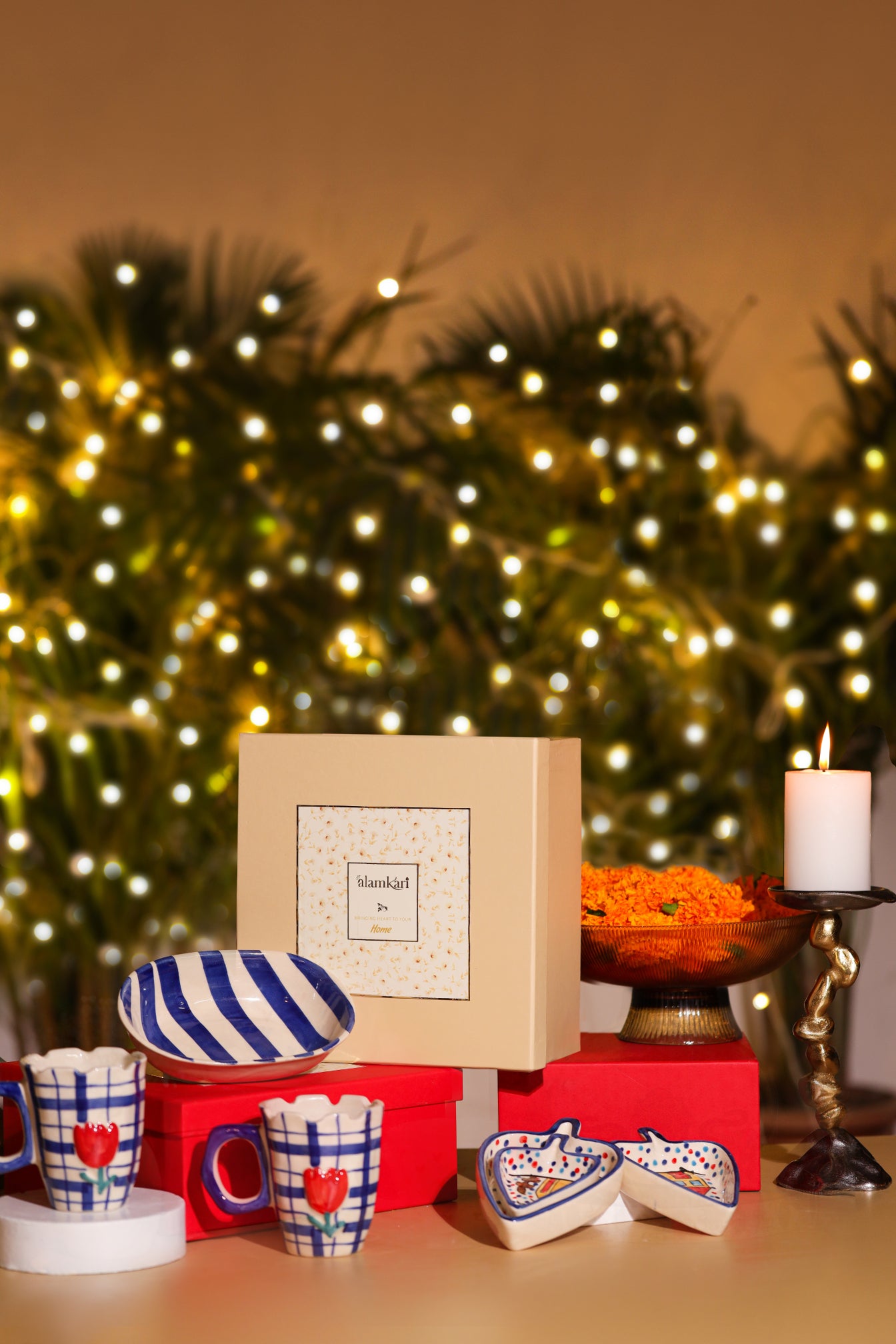 Alamkari India Hand-Painted Holiday Hamper