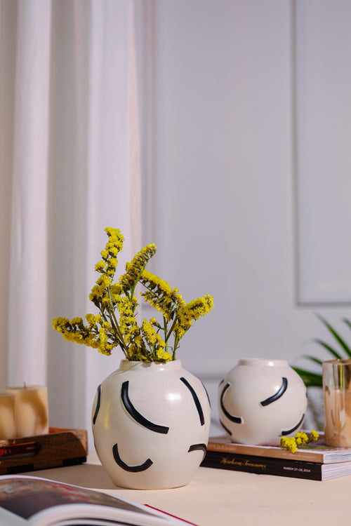 Alamkari India Moon Cut Vases