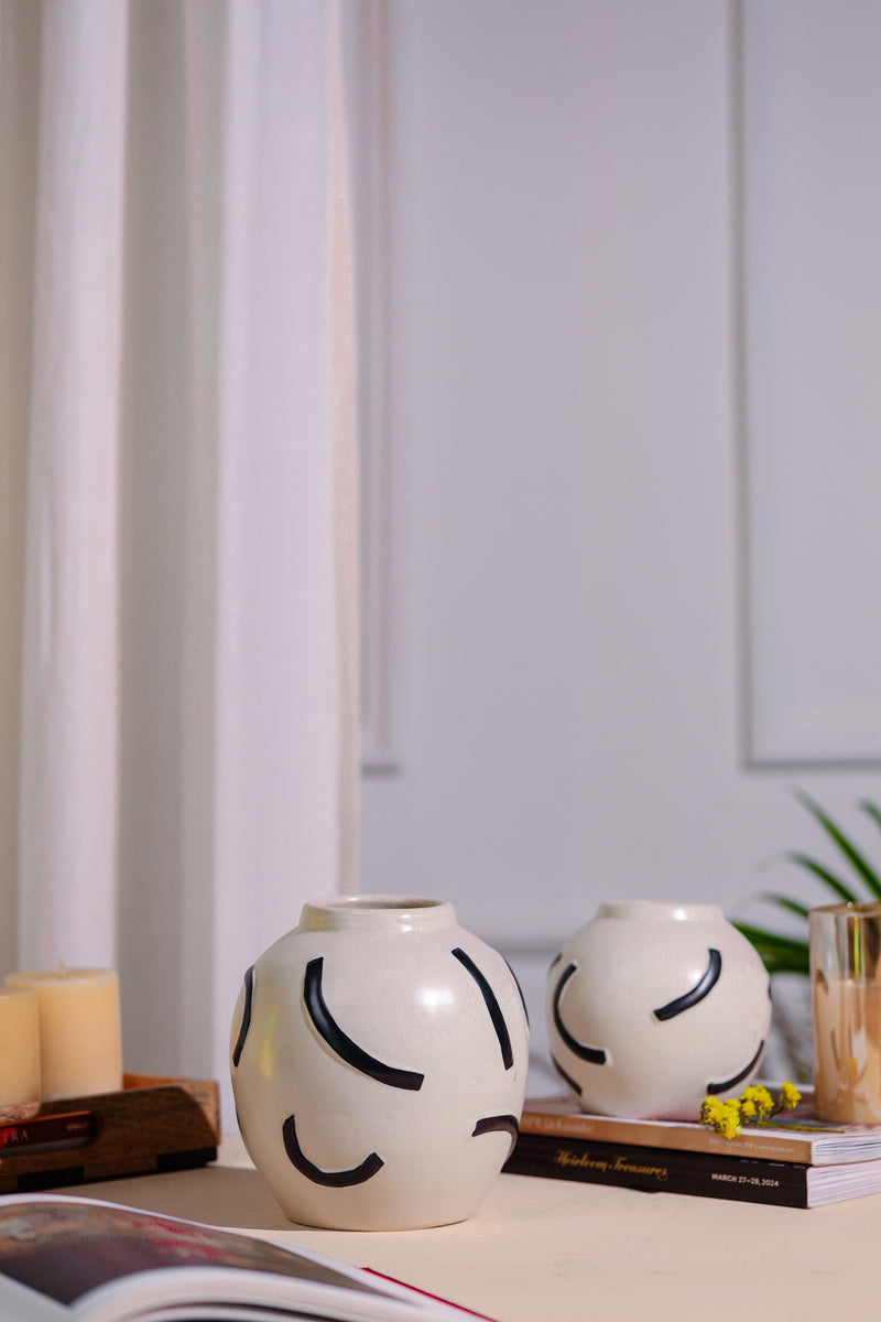 Alamkari India Moon Cut Vases