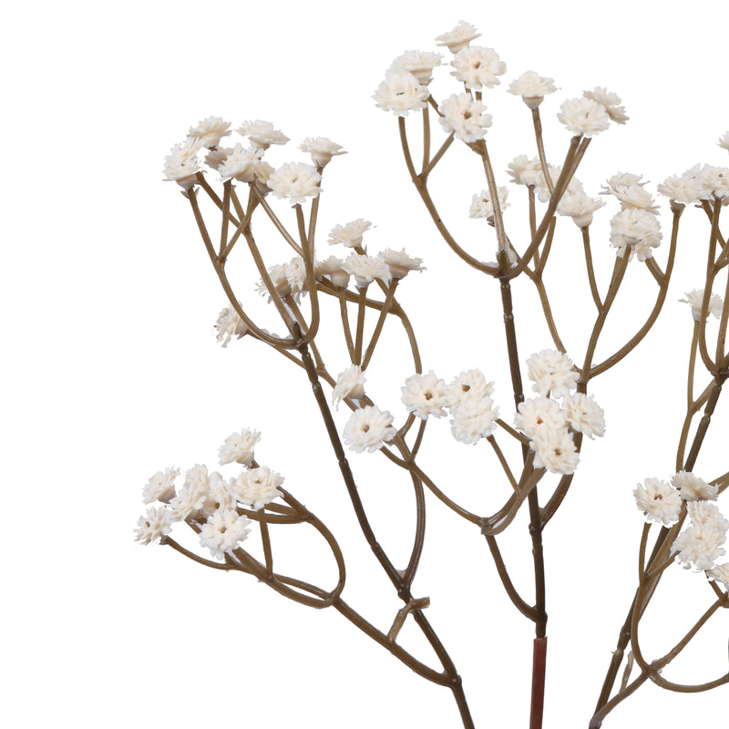 Alamkari India Polyurethane Artificial Baby's Breath Flower Sticks (5 Sticks, 60 cm, Autumn White)