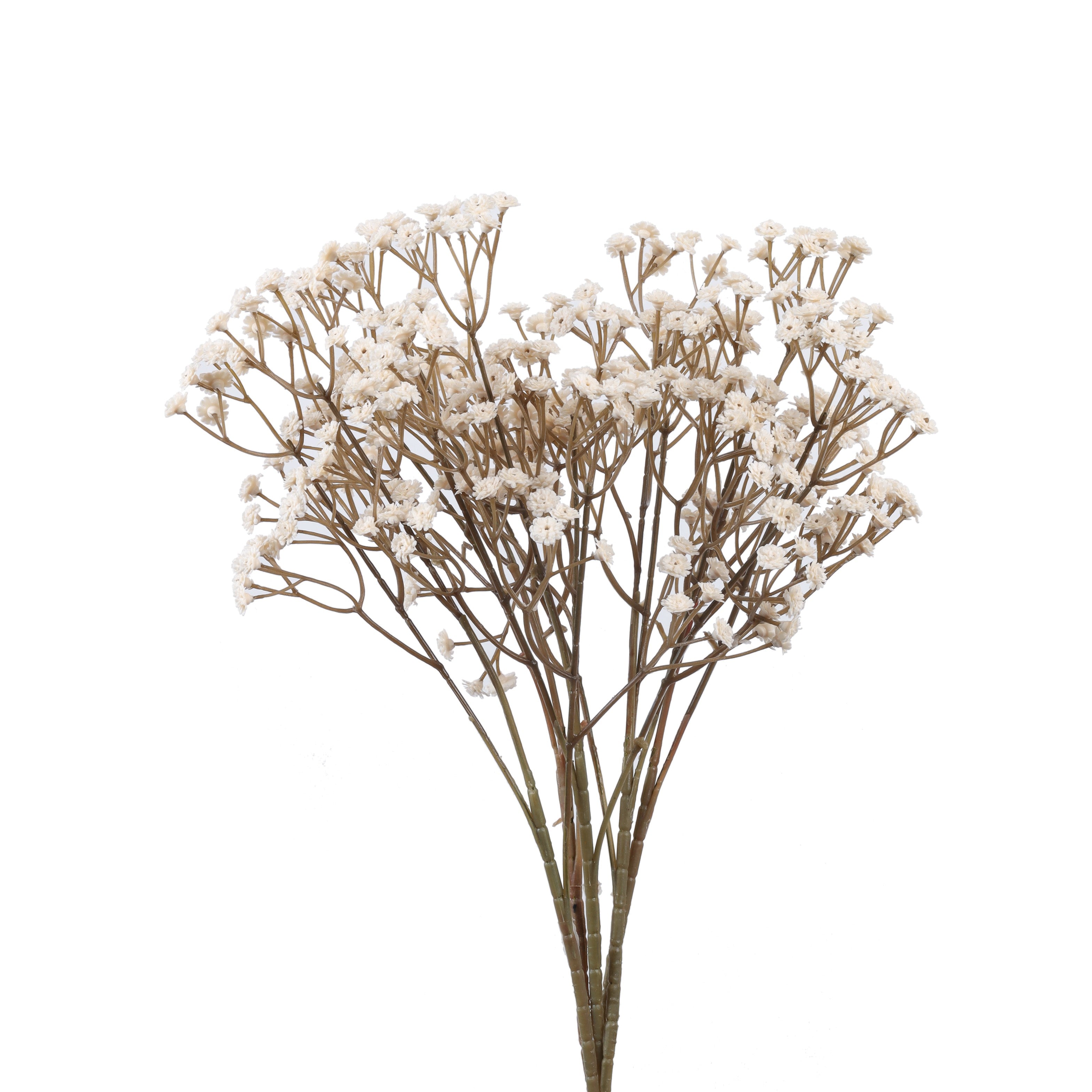 Alamkari India Polyurethane Artificial Baby's Breath Flower Sticks (5 Sticks, 60 cm, Autumn White)