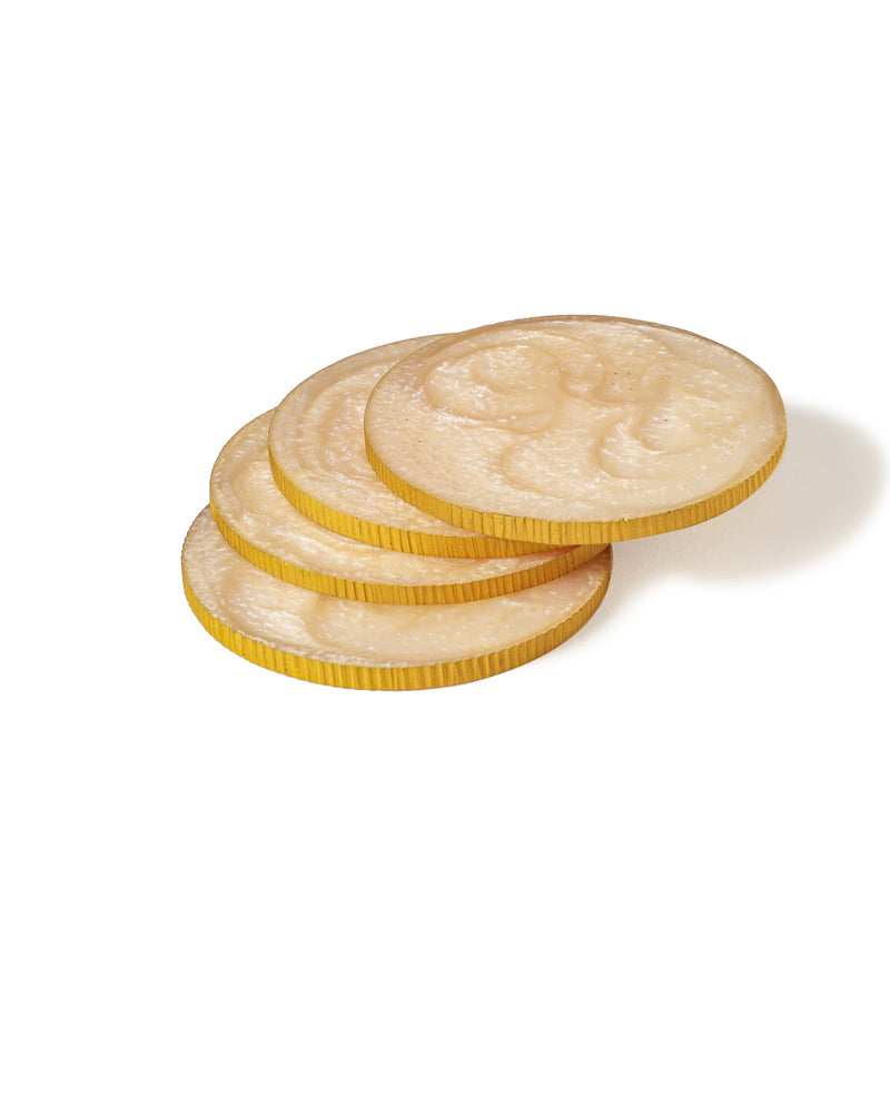 Alamkari India Resin Glittery Resin Coasters - Set of 4